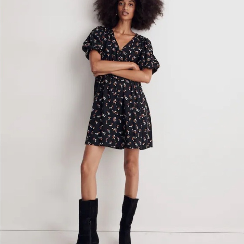 Madewell Challis Sophia Mini Dress in woodland floral - Picture 3 of 7